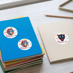 Personalised Neon Mascot School Spirit Stickers Labels with Name School Game Day Back to School Gift for Sports Team Members Students