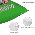 Personalized Multicolor Neon Mascot Throw Pillow Cover with Team Name Dorm Decor Game Day Back to School Gift for Students Coaches Sports Fans