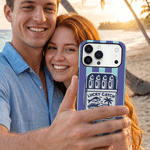 Coque de téléphone personnalisée pour iPhone, motif vintage « boîte de sardines rayée » avec prénom – Cadeau d'été pour elle, pour les vacances à la plage