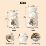Personalized Flower Book Butterfly Officially Retired Ceramic Vase with Name and Year Retirement Gift for Retired Teacher Woman