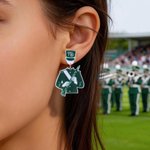 Personalized Marching Band Musical Instruments Acrylic Earrings with Letter Daily Wear Birthday Gift for Marching Band Member Mother