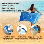 Telo mare personalizzato con mondo sottomarino, taglia oversize ad asciugatura rapida in microfibra - Regalo di compleanno per amici e famiglie