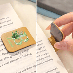 Personalised Diamond Effect Birth Flower Initial Magnetic PU Leather Bookmark Clip with Name Daily Use Birthday Gift for Book Lovers