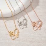 Personalized Hollow Heart Stethoscope Necklace with Name Dainty Jewellery Nurse Week Appreciation Birthday Gift for Medical Staff