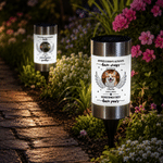 Personalized Angel Wings Pet Photo Solar Garden Light with Text and Name Garden Decoration Memorial Sympathy Gift for Loss of Pet
