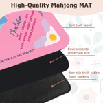 Personalized Charleston Rule Design Non-Slip Mahjong Mat with Letter and Storage Bag Mahjong Club Night Birthday Gift for Mahjong Lovers