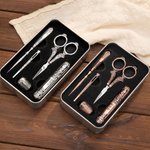 Personalised Cartoon Sewing Girl Birth Flower 6 Pcs Sewing Tool Kit with Name Birthday Gift for Mum Gran Sewing Lover