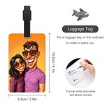 Personalized Exaggerated Comic Photo Luggage Tag Luggage Cover Fits 18-32 Inches Suitcase Travel Accessories Birthday Gift for Travel Couple Family