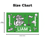 Personalized Cartoon Crocodile Golf Cart Seat Cover with Name Daily Use Golf Club Birthday Gift for Golfers Golf Lovers