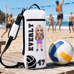 Personalized Basketball Soccer Cartoon Character Insulated Beer Cooler Bag with Name and Number Daily Use Birthday Sports Gift for Friend Sport Lover