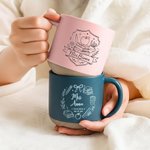 Personalised Books Stationery Ceramic Coffee Mug with Name Daily Use Back to School Birthday Gift for Teachers