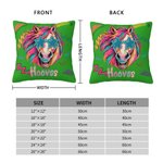 Personalized Multicolor Neon Mascot Throw Pillow Cover with Team Name Dorm Decor Game Day Back to School Gift for Students Coaches Sports Fans
