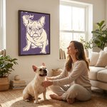 Toile personnalisée avec photo et nom d'animal de compagnie - Cadeau d'anniversaire pour amoureux des animaux