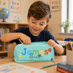 Personalised Apple Star Gradient Colour Name Three-Layer Pencil Case with Text School Supply Back to School Birthday Gift for Kids