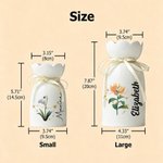 Personalised Constellation Birth Flower Ceramic Vase with Name Home Decor Birthday Gift for Mum Gran Female Friend