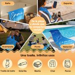 Toalla de playa personalizada de secado rápido con temática marina y nombre regalo de verano y cumpleaños para amigos y familiares