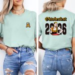Personalized Oktoberfest 2026 Cartoon Character 100% Cotton Kid Adult T-shirt with Initial Beer Theme Party Birthday Gift for Beer Lovers Kids