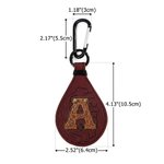 Personalized Hand Embossed Retro Floral Letter PU Leather Magnetic Hat Holder with Carabiner Daily Use Travel Birthday Gift for Man Outdoor Enthusiast