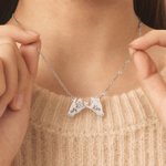 Personalized Pinky Promise Hand Pendant Necklace with Name Dainty Jewellery Daily Wear Birthday Gift for Couple