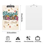 Personalized Blessed Teacher Theme Acrylic Clipboard with Title & Surname Birthday Graduation Teacher's Day Gift for Teacher