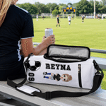Personalized Basketball Soccer Cartoon Character Insulated Beer Cooler Bag with Name and Number Daily Use Birthday Sports Gift for Friend Sport Lover