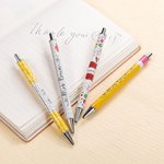 Personalized Apple Crayon Notebook Design 2 Pcs Glitter Ballpoint Pen with Name Back to School Appreciation Gift for Teacher