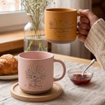 Personalised Books Stationery Ceramic Coffee Mug with Name Daily Use Back to School Birthday Gift for Teachers