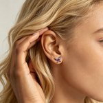 Personalized Small Birthstone Butterfly Stud Earrings Minimalist Jewellery Birthday Anniversary Wedding Gift for Besties Bridal Women