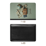 Personalized Global Travel Theme PU Leather Passport Holder with Name Daily Use Travel Birthday Gift for Traveller Family Friend