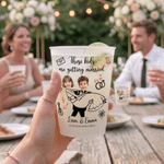 Personalized These Kids are Getting Married Plastic Cups with Photo Name and Text Set of 10 Wedding Favors for Bride Couple Guest