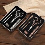 Personalised Vintage Embroidery Scissors Kit with Storage Box Set of 6 Gifts for Tailors