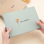 Personalised Birth Flower PU Leather Sketchbook Notebook with Text Daily Use Birthday Gift for Women Writers Sketchers