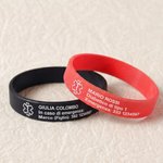 Braccialetto salvavita personalizzato in silicone impermeabile con testo inciso - Regalo per diabetici, allergici e autistici