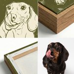 Toile personnalisée avec photo et nom d'animal de compagnie - Cadeau d'anniversaire pour amoureux des animaux