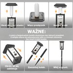 Personalizowana lampa solarna ze zdjęciem pupila imieniem i datą anielskie skrzydła kwiaty tęcza prezent dla właścicieli i rodziny