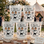 Personalized These Kids are Getting Married Plastic Cups with Photo Name and Text Set of 10 Wedding Favors for Bride Couple Guest