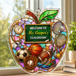 Personalised Apple Shape Book Blackboard Ornament with Text Room Decor Back to School Teacher's Day Appreciation Gift for Teachers