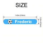 Personalised Waterproof Soccer Basketball Sticker Label with Name Daily Use Back to School Birthday Gift for Kids Boys Girls