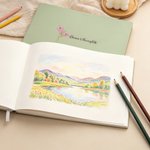 Personalised Birth Flower PU Leather Sketchbook Notebook with Text Daily Use Birthday Gift for Women Writers Sketchers