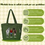 Borsa tote personalizzata in velluto a coste, capiente con nome e tema equestre - Regalo di compleanno per amanti di cavalli
