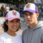 Personalized Neon Mascot Breathable Mesh Hat Baseball Cap with Name Birthday Team Gift for Students Athletes