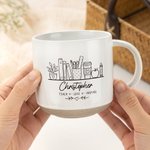 Personalised Books Stationery Ceramic Coffee Mug with Name Daily Use Back to School Birthday Gift for Teachers