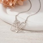 Personalized Hollow Heart Stethoscope Necklace with Name Dainty Jewellery Nurse Week Appreciation Birthday Gift for Medical Staff