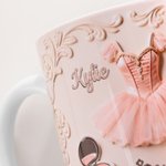 Personalised Ballet Shoes Ballet Tutu Ceramic Mug with Name Dance Competition Recital Birthday Gift for Girls Ballet Lovers Dancers