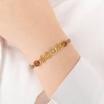 Personligt minimalistiskt justerbart armband med 1-8 födelseblommor vaxad linje charm smycke födelsedags och julklapp för kvinnor