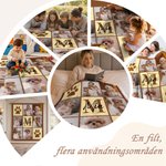 Personlig flerfärgad tassavtryck 6 husdjursfoton mjuk fleecepläd med namn och initial perfekt minnes och sympatigåva för katt och hundälskare