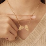 Personalized Pinky Promise Hand Pendant Necklace with Name Dainty Jewellery Daily Wear Birthday Gift for Couple