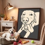Toile personnalisée avec photo et nom d'animal de compagnie - Cadeau d'anniversaire pour amoureux des animaux