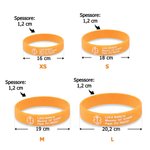 Braccialetto salvavita personalizzato in silicone impermeabile con testo inciso - Regalo per diabetici, allergici e autistici