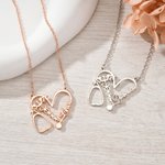 Personalized Hollow Heart Stethoscope Necklace with Name Dainty Jewellery Nurse Week Appreciation Birthday Gift for Medical Staff